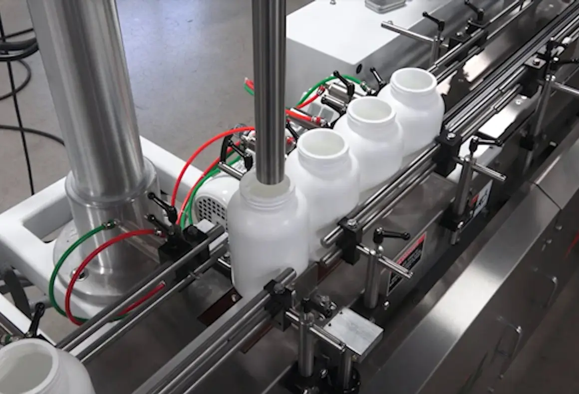 Thumbnail for Model DHA/SV/600/CW | Auger Filler & Checkweigher Integration | Bottles